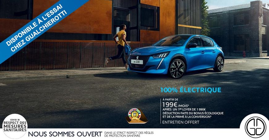 Venez essayer la Nouvelle Peugeot e208 chez Gualchierotti 